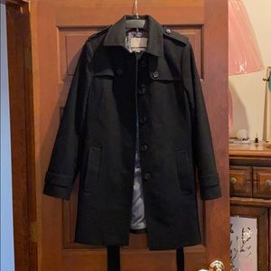 Banana Republic Wool Trench Black M
